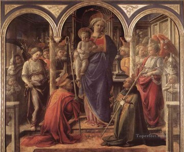 La Virgen y el Niño con San Frediano y San Agustín Renacimiento Filippo Lippi Pinturas al óleo